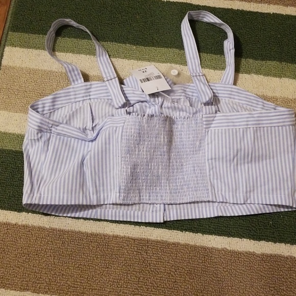 Blue and white pinstripe top - Picture 2 of 2